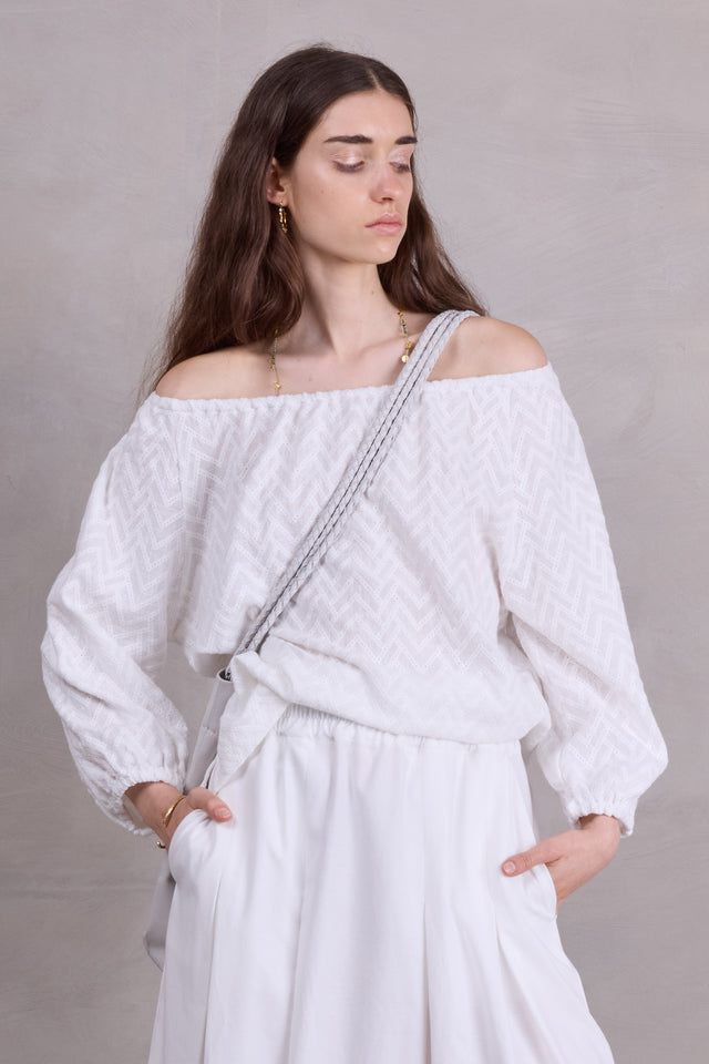 nathalie vleeschouwer Fender witte blouse