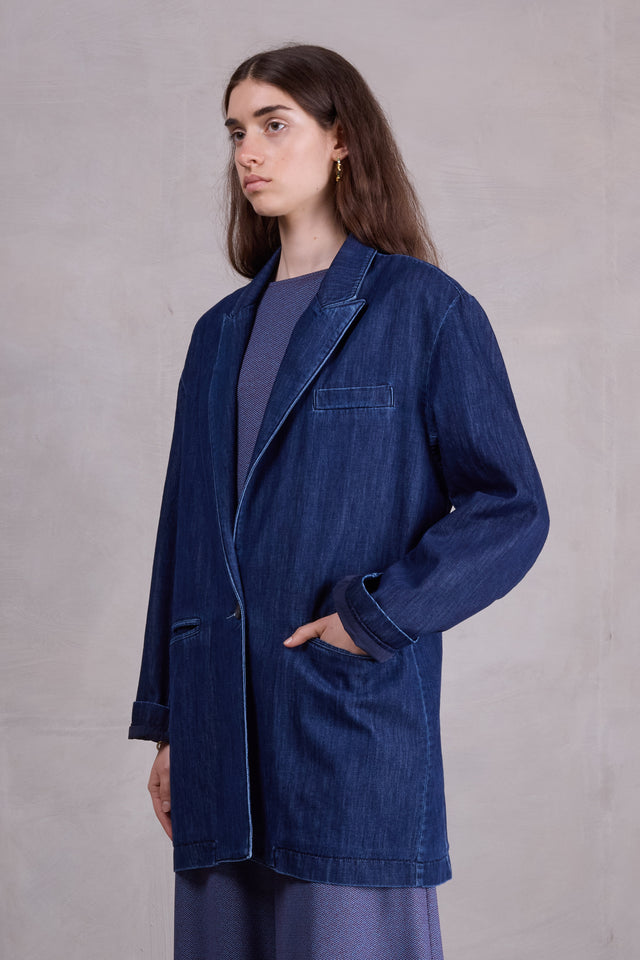 nathalie vleeschouwer Fenna blazer in summer denim