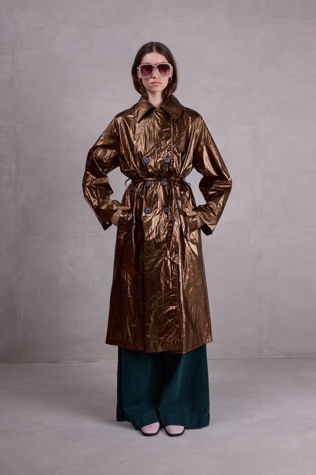 nathalie vleeschouwer Ferdi copper trench coat