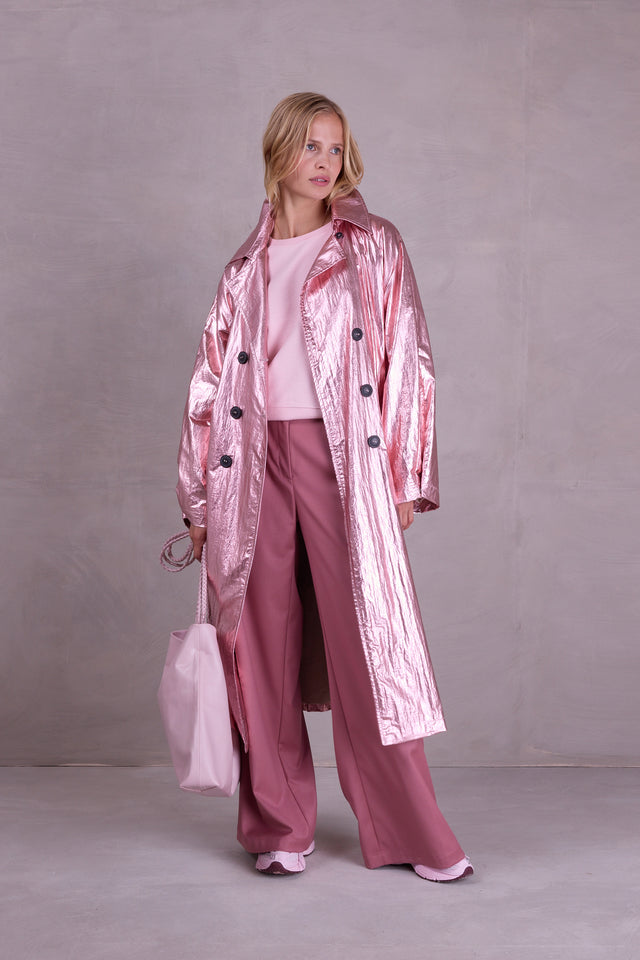 nathalie vleeschouwer Ferdi pink trench coat