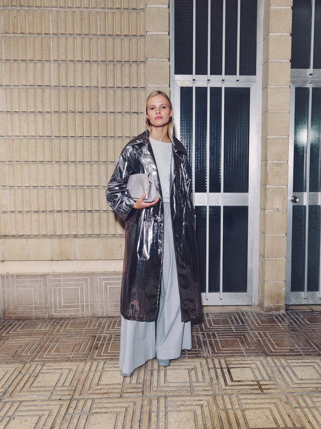 Nathalie Vleeschouwer Ferdi Silver Trench Coat