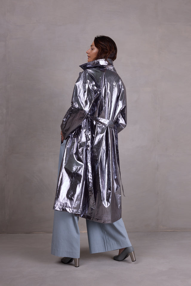 Nathalie Vleeschouwer Ferdi Silver Trench Coat