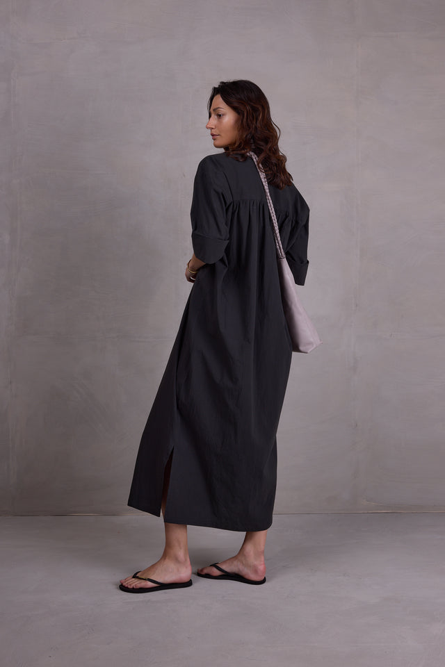 Nathalie Vleeschouwer Ferijn Antraciete Jurk