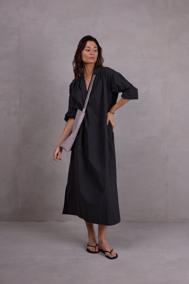 nathalie vleeschouwer Ferijn antraciete jurk