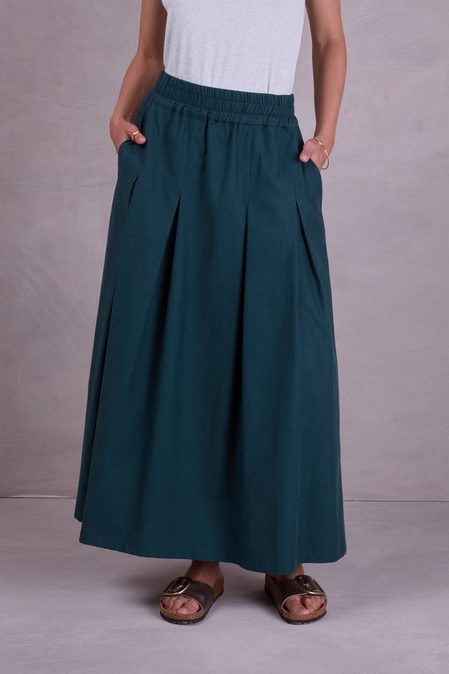nathalie vleeschouwer Fieke rok in bottle green
