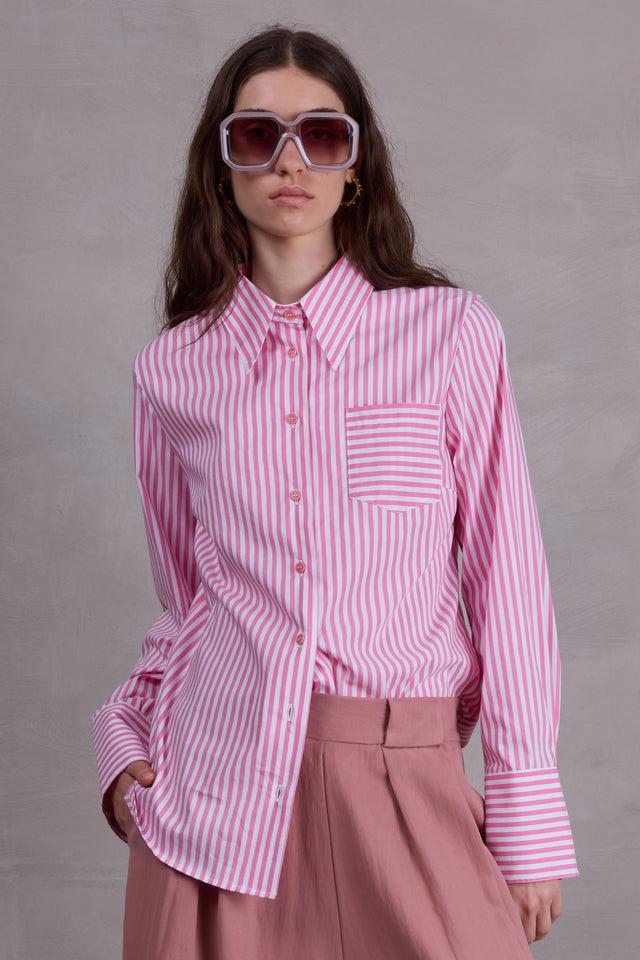 nathalie vleeschouwer Filou roze gestreept hemd