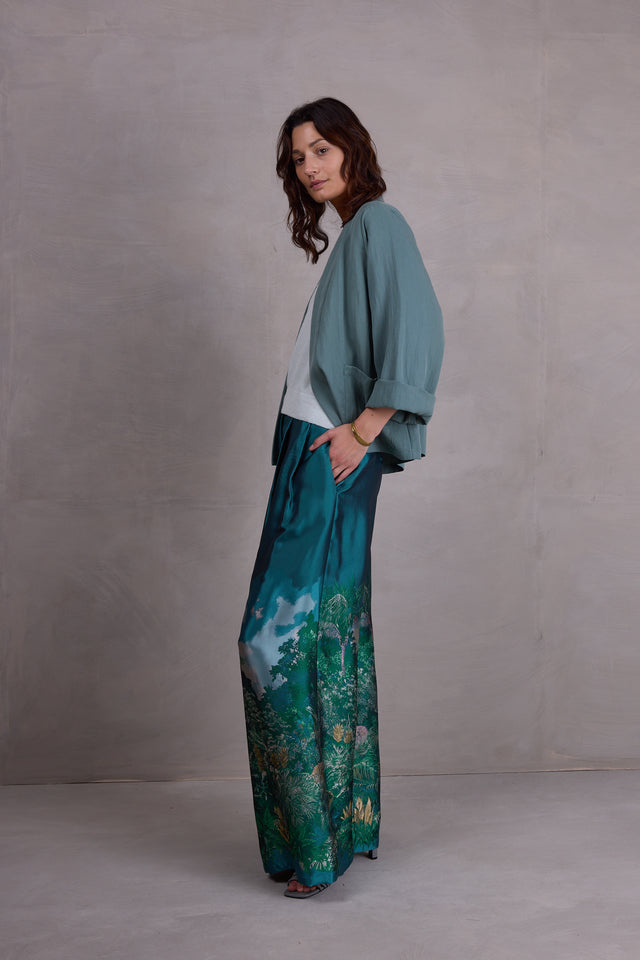 Nathalie Vleeschouwer Flenn Kimono In Salie Tencel