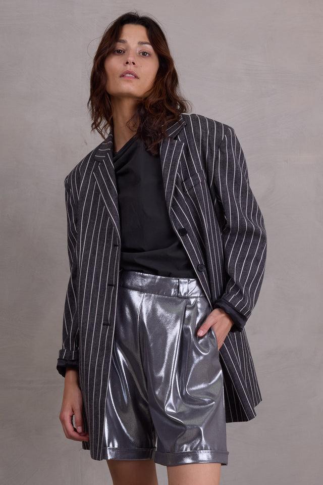 nathalie vleeschouwer Flint vest in black stripes