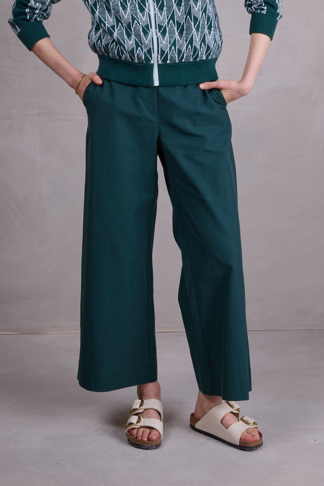 nathalie vleeschouwer Fong broek in bottle green