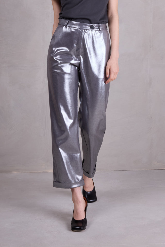 nathalie vleeschouwer Fons zilveren broek