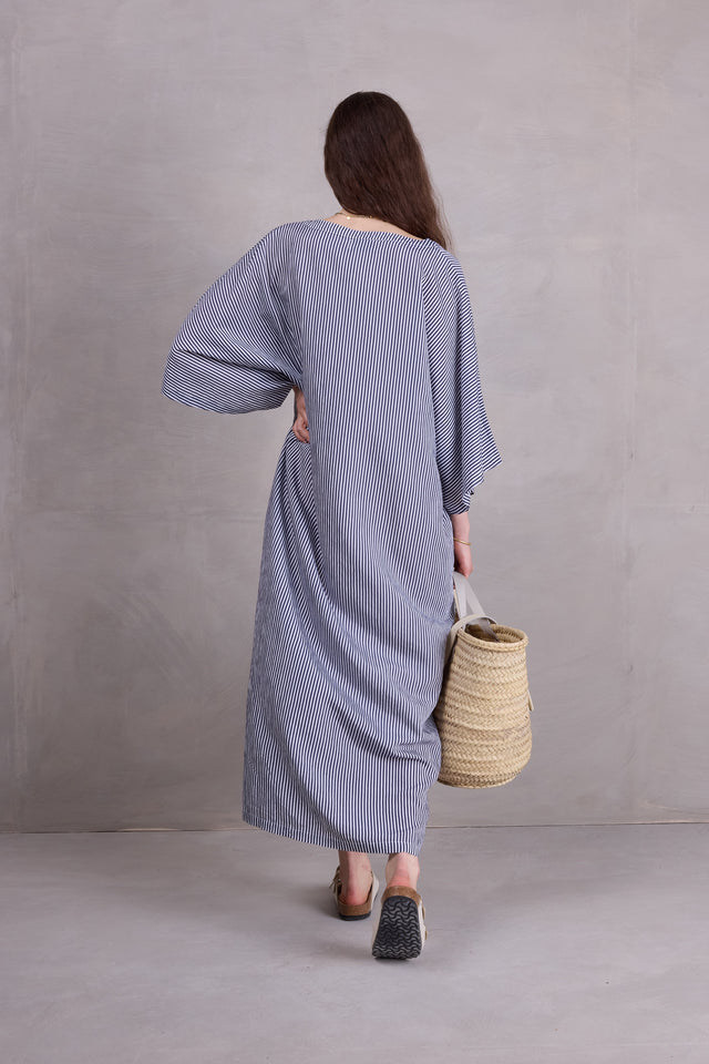 Nathalie Vleeschouwer Freya Jurk In Navy Stripes