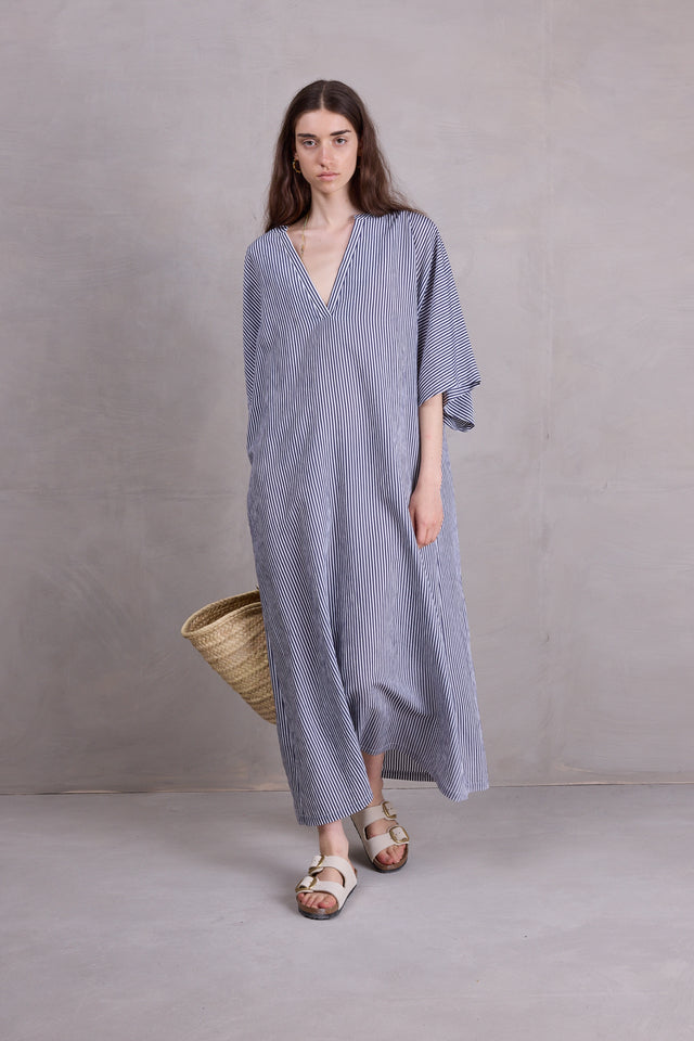 Nathalie Vleeschouwer Freya Jurk In Navy Stripes