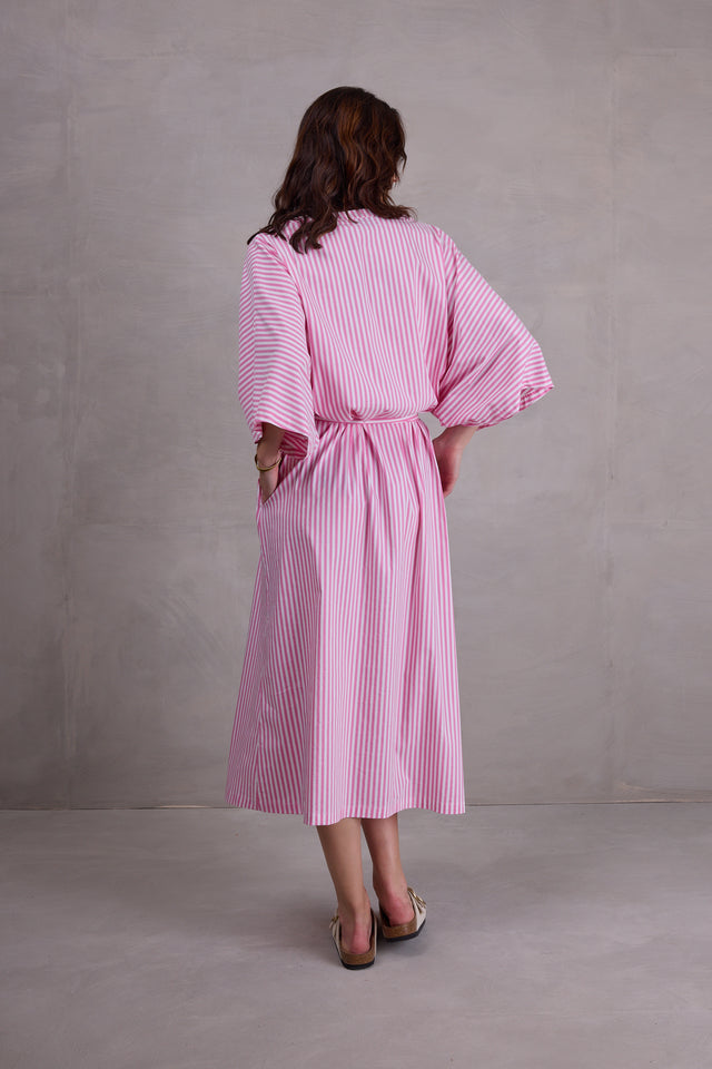 Nathalie Vleeschouwer Freya Jurk In Pink Stripes