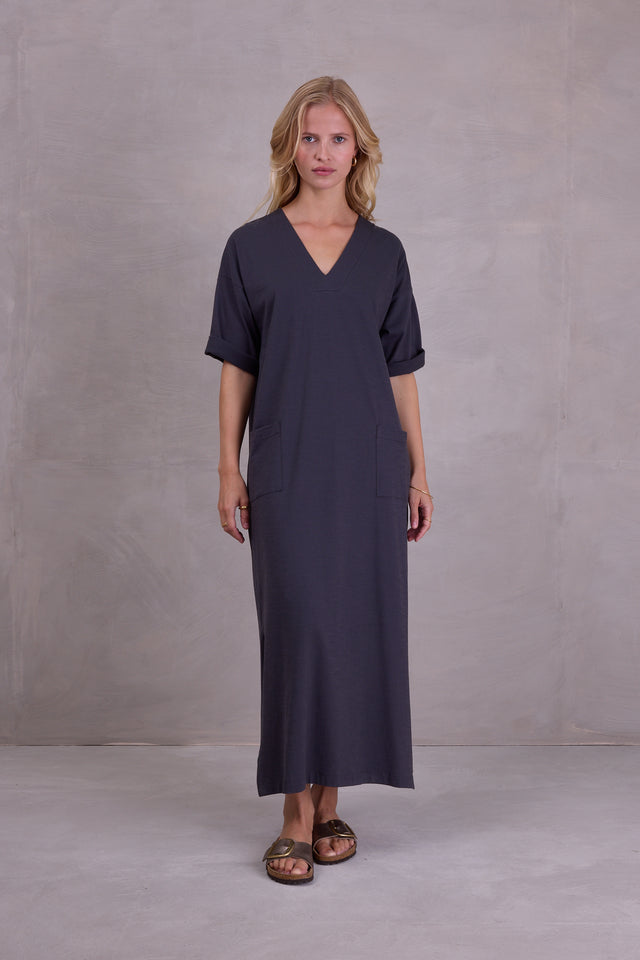 nathalie vleeschouwer Funic jurk in charcoal