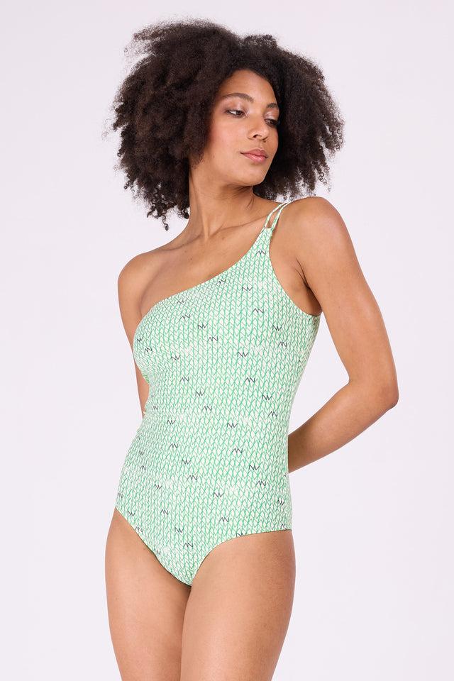 Nathalie Vleeschouwer Groen Asymmetrisch Badpak