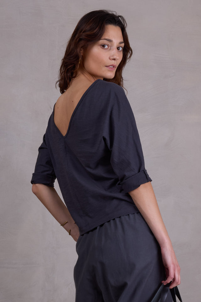 nathalie vleeschouwer Ilana T-shirt in charcoal