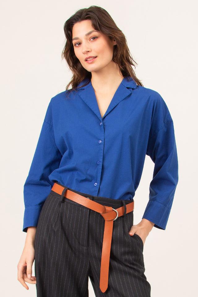 nathalie vleeschouwer Leren D-ring riem in cognac