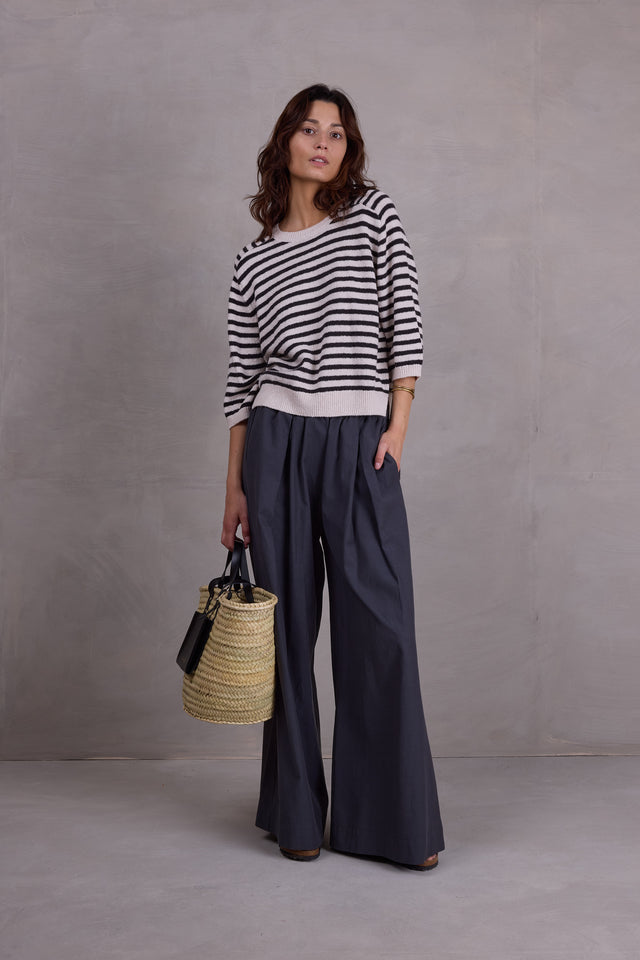 Nathalie Vleeschouwer Merselo Ecru Gestreepte Trui