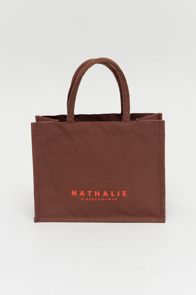 nathalie vleeschouwer Mini shopper in dark henna