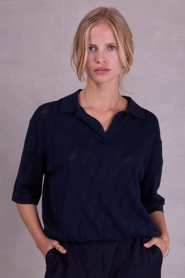 nathalie vleeschouwer Oploo polo in night blue