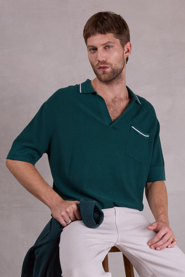 nathalie vleeschouwer Osaka polo in evergreen