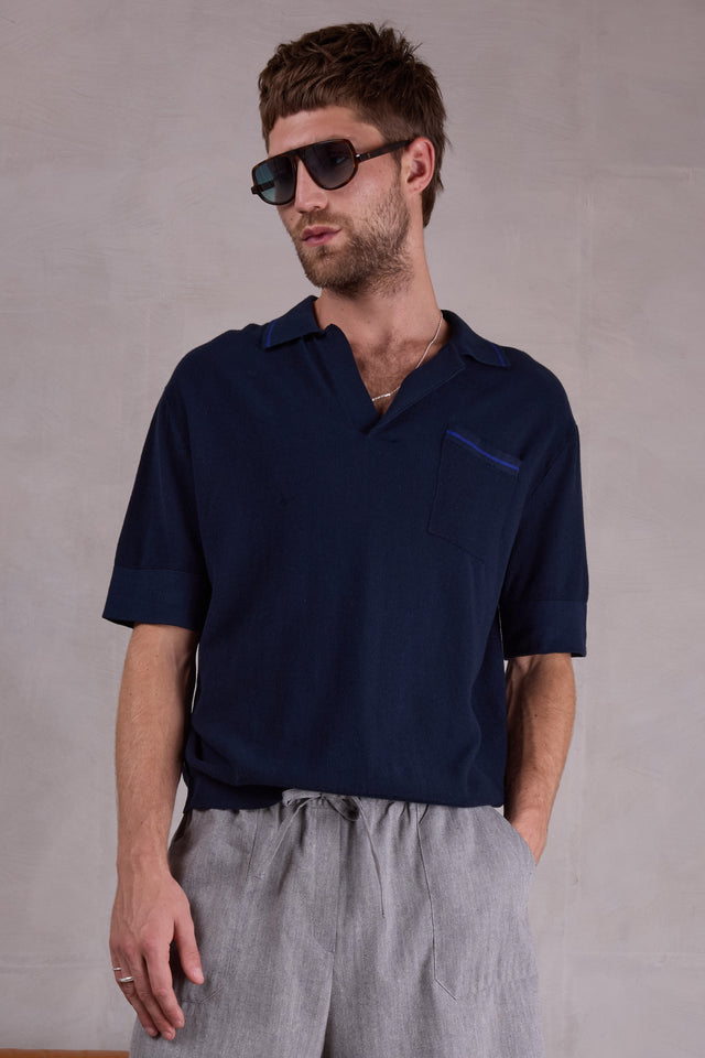 nathalie vleeschouwer Osaka polo in night blue