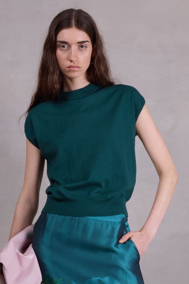 nathalie vleeschouwer Salinas top in evergreen