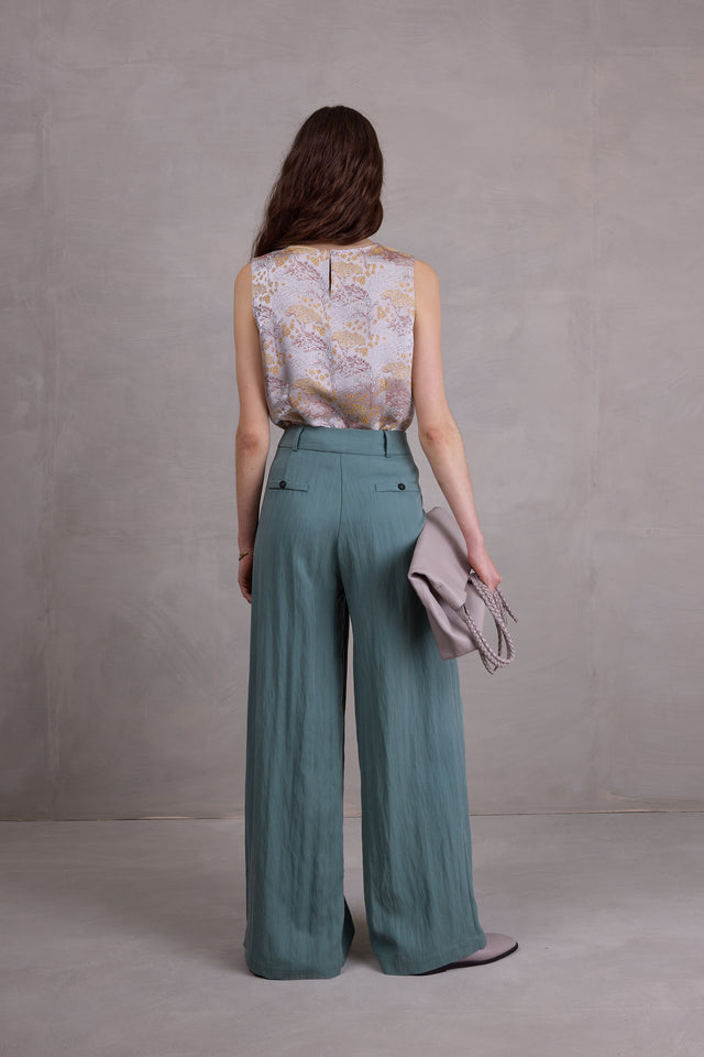 Nathalie Vleeschouwer Zoella Broek In Salie Tencel