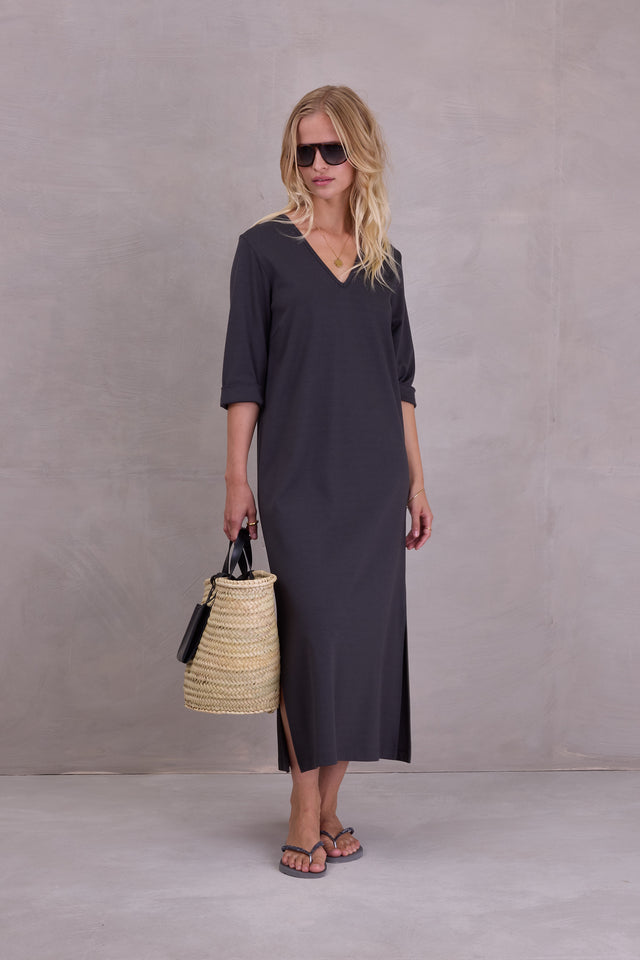 nathalie vleeschouwer Zouzou jurk in antraciet