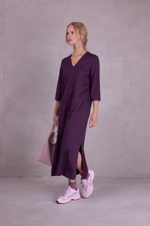 nathalie vleeschouwer Zouzou jurk in aubergine