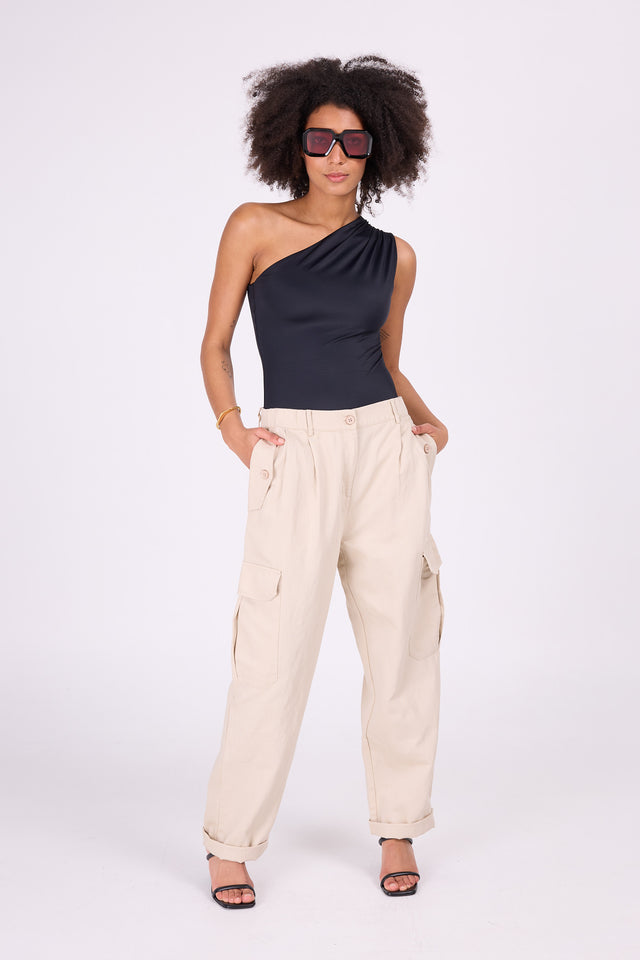 Nathalie Vleeschouwer Zwart Asymmetrisch Badpak