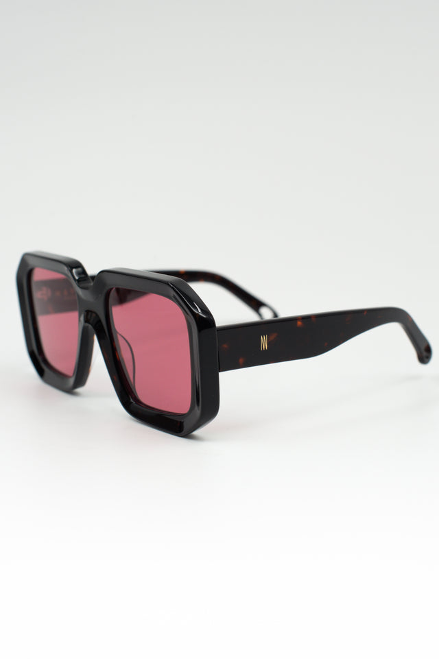 Nathalie Vleeschouwer Onassis Zonnebril In Dark Tortoise / Cherry