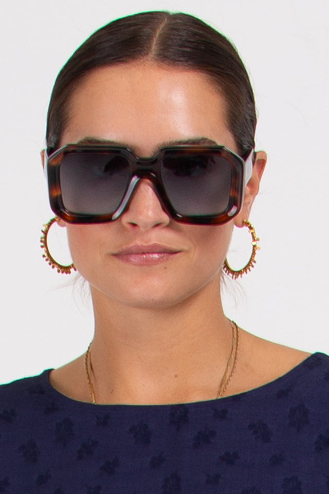 Nathalie Vleeschouwer Onassis Zonnebril Tortoise / Bottle