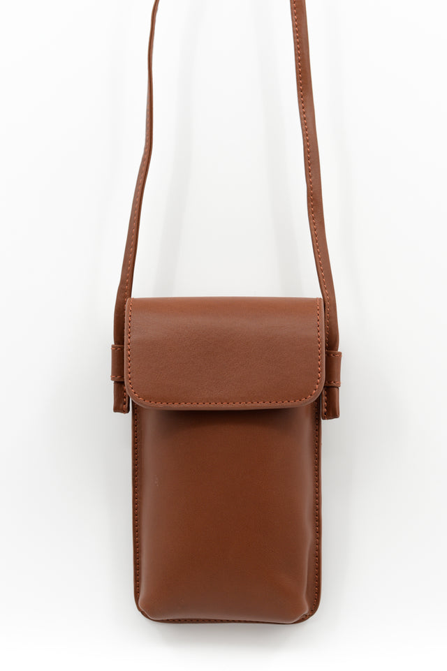 nathalie vleeschouwer Smartphone bag in cognac nappaleer