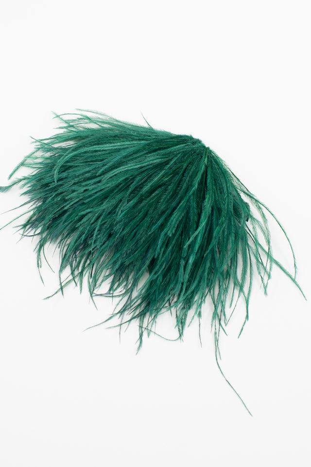 Nathalie Vleeschouwer Zaza Broche Met Veren In Dennengroen