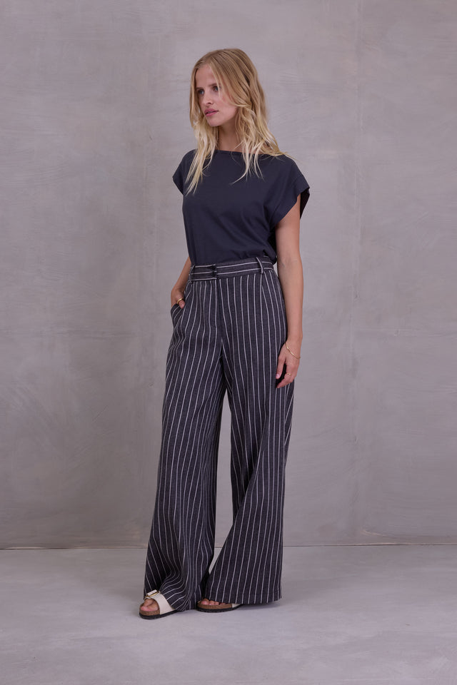 Nathalie Vleeschouwer Zoella Broek In Black Stripes