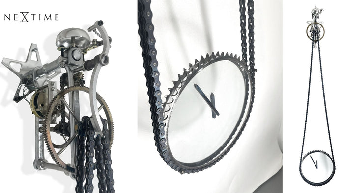 nextime Cadence Bicycle clock - NeXtime - Wall clock - 125 x 25 x 17 - Metal / Black