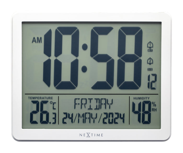 nextime Digitale Tafel/Wandklok 17.3x14x2.7cm-RCC-Weerstation-ABS-NeXtime-"Oneforall"