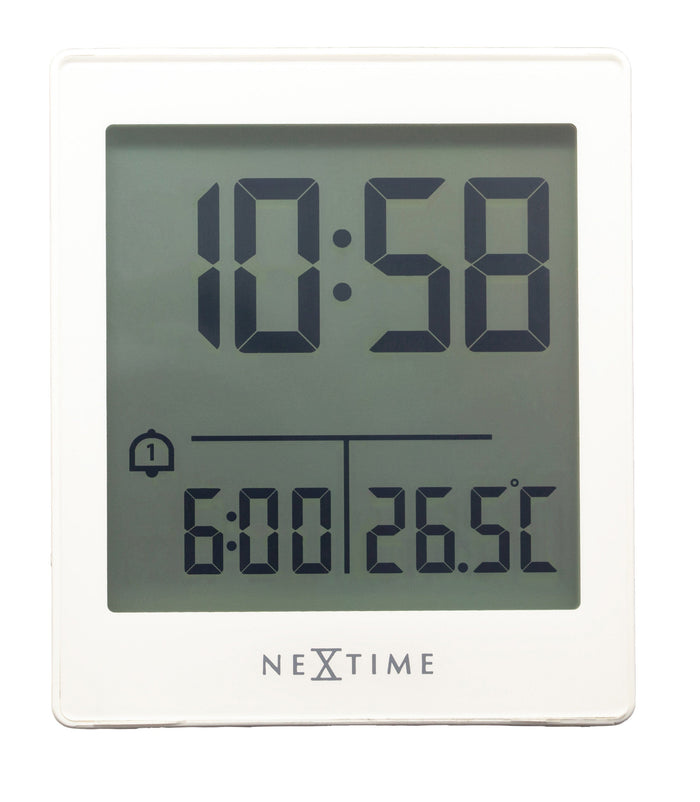 nextime Digitale Tafelwekker 7.7x8.9x3cm-RCC-ABS-NeXtime-"Wake Up"