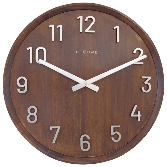 nextime Grote wandklok 50 cm - Stil - Houten/Metaal - "Precious" nextime Grote wandklok 50 cm - Stil - Houten/Metaal - "Precious"