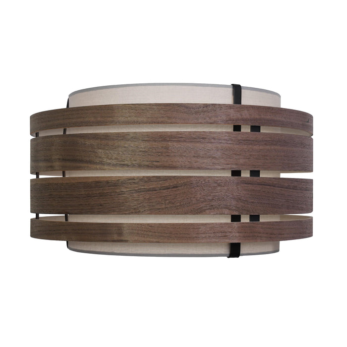 nextime Lamp Shade - Wood (dark walnut veneer)-Fabric - 50 cm - "Beam"