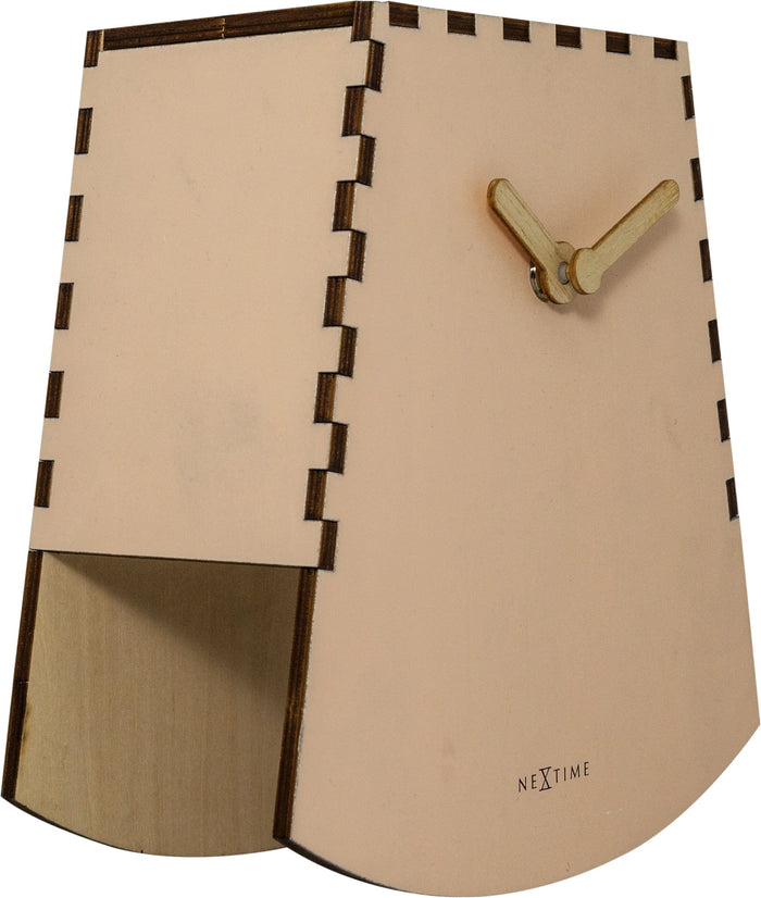 Nextime Tafelklok - 20 Cm - Hout - Motion Clock- 'Rocky'