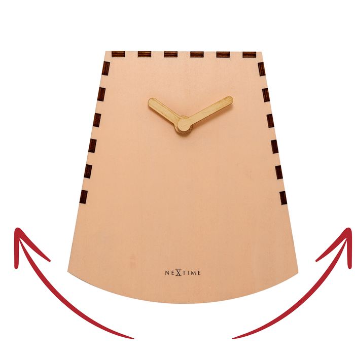 nextime Tafelklok - 20 cm - Hout - Motion Clock- 'Rocky'