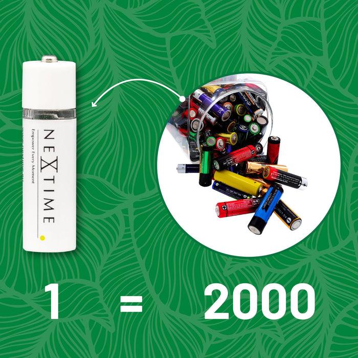 Nextime USB Batterij - AA Batterij 2pcs