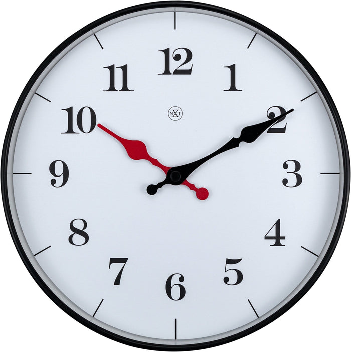 nextime Wandklok - 25 cm - Kunststof - 'Bernard'