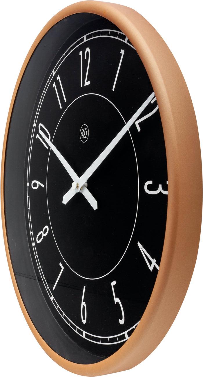 Nextime Wandklok - 30 Cm - Kunststof - Matt Rose - 'Jason'