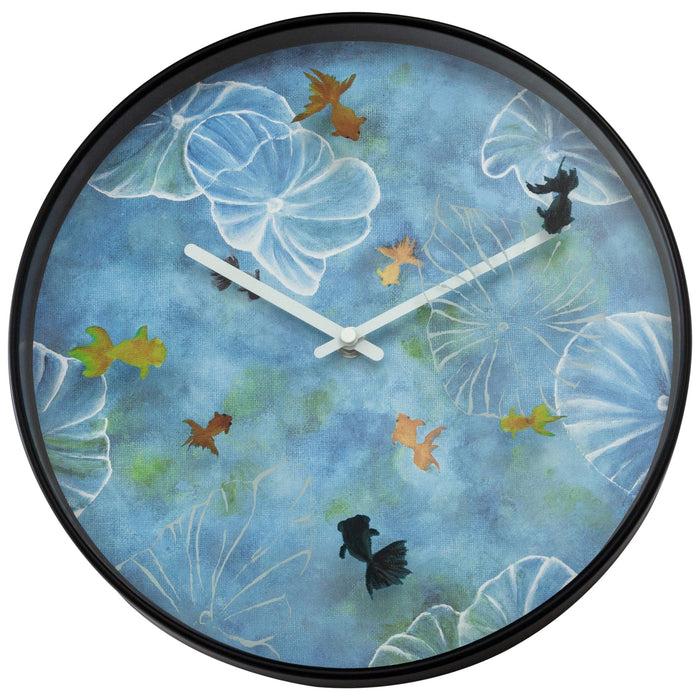 nextime Wandklok 30cm - Stil - Blauw - Kunststof - "Pond" nextime Wandklok 30cm - Stil - Blauw - Kunststof - "Pond"