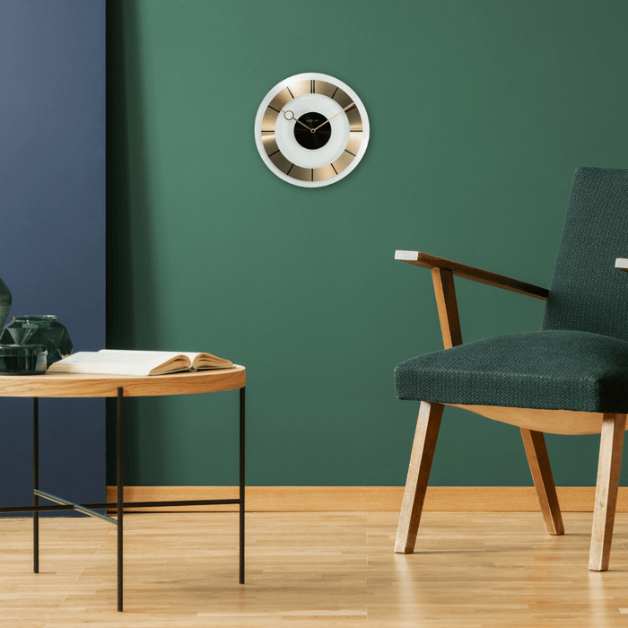 Nextime Wandklok - 31 Cm - Glas - 'Retro'
