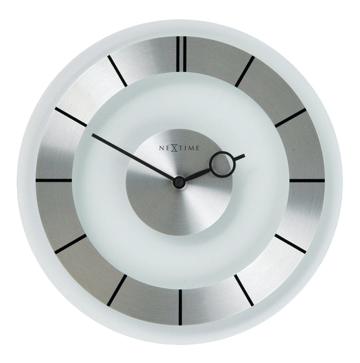 nextime Wandklok - 31 cm - Metaal - Glas - 'Retro'