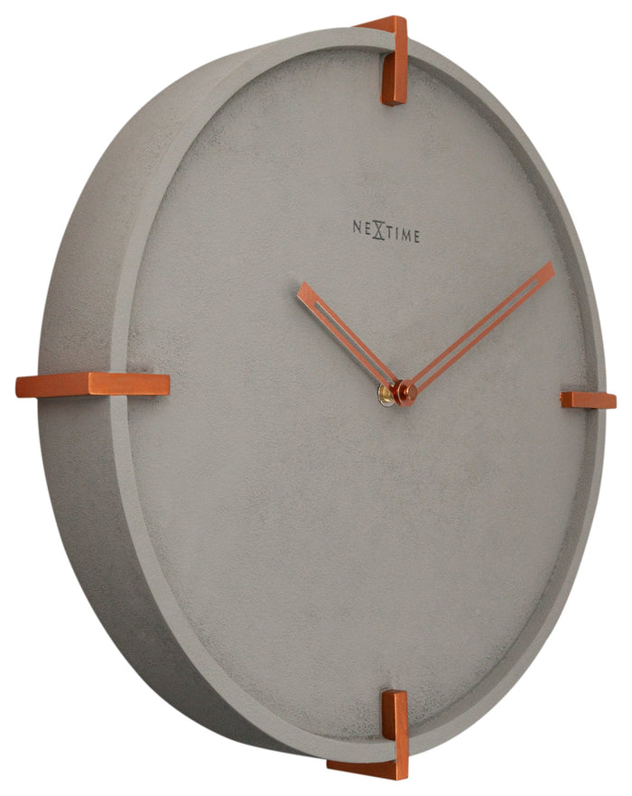 Nextime Wandklok - 32 Cm - Beton - 'Mohawk Wall'